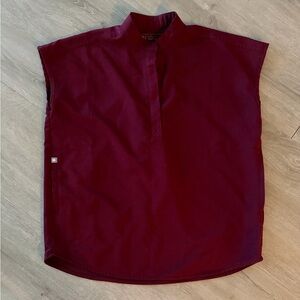 Figs Rafaela Scrub Top Burgundy XXS
